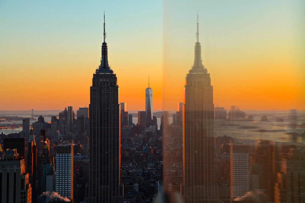 NY Empire State Building Sunset