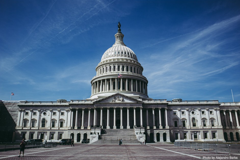A closeup of the White House