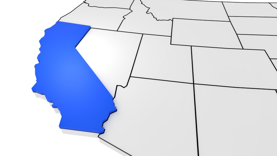 Map of California outline