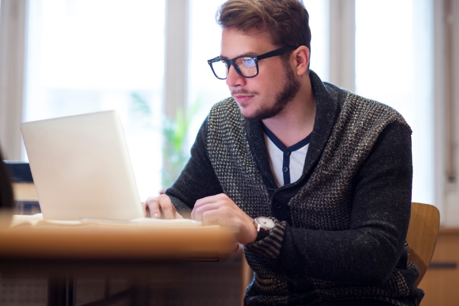 man on laptop