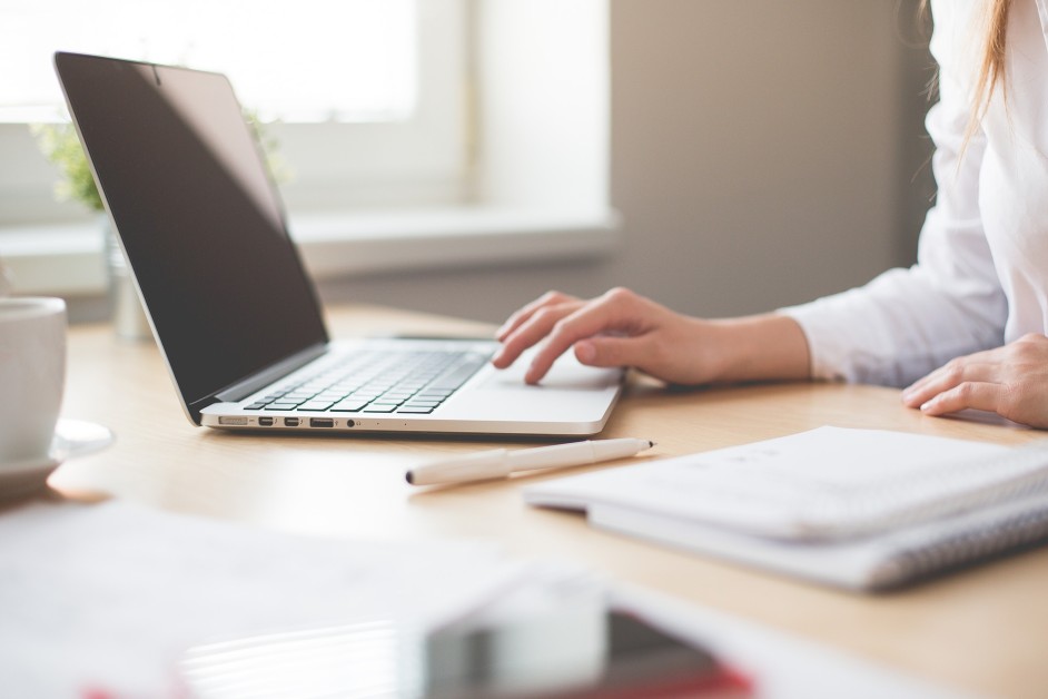 Employee working from home